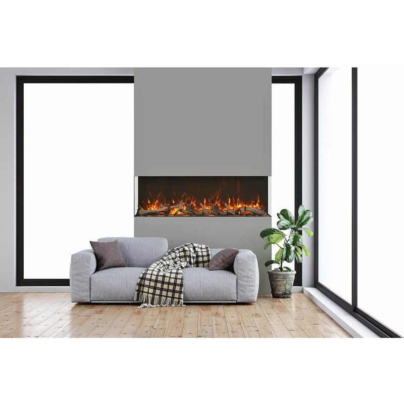 Amantii Tru-View XL XT 88 Inch Indoor Outdoor 3 Sided Electric Fireplace