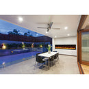 Amantii 88 Inch Panorama Slim BI-88-SLIM-OD Linear Indoor or Outdoor Electric Fireplace