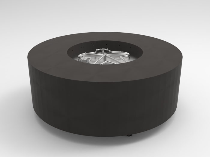 HPC Fire 60" Agni Series Fire Pit Enclosure with Heavy-Duty Powder-Coated Steel & On/Off Electronic Ignition – 24VAC