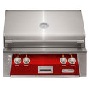 Alfresco 30" Carmine Red Built-In Gas Grill with Rotisserie & Smoker System
