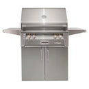 Alfresco 30-Inch Stainless Steel Freestanding Gas Grill w/ Rotisserie in Signal Gray