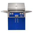 Alfresco 30-Inch Stainless Steel Freestanding Gas Grill w/ Rotisserie in Ultramarine Blue
