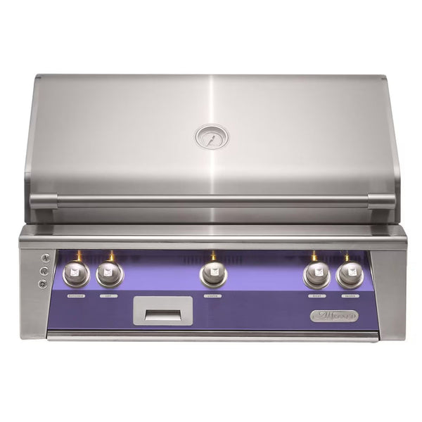 Alfresco 36" Blue Lilac Built-In Gas Grill with Rotisserie, Sear Zone & Signature Smoker

