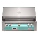 Alfresco 36" Light Green Built-In Gas Grill with Sear Zone, Rotisserie & Signature Smoker System