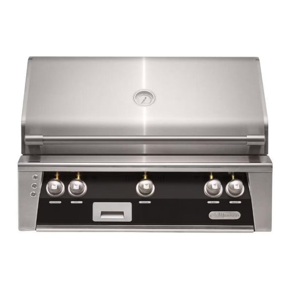 Alfresco 36" Matte Jet Black Built-In Gas Grill with Rotisserie, Sear Zone & Smoker System

