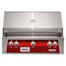 Alfresco 36" Carmine Red Built-In Gas Grill with Rotisserie & Smoker Drawer

