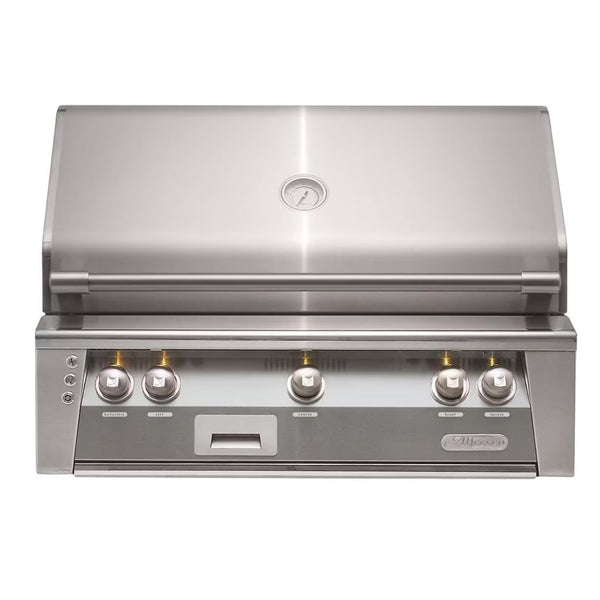 Alfresco 36" Signal Gray Built-In Gas Grill with Rotisserie & Smoker System

