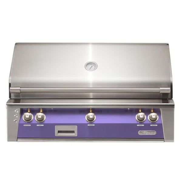 Alfresco 42" Blue Lilac Built-In Gas Grill with Sear Zone, Rotisserie & Signature Smoker System