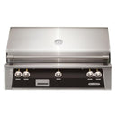 Alfresco 42" Matte Jet Black Built-In Gas Grill with Rotisserie, Sear Zone & Smoker System