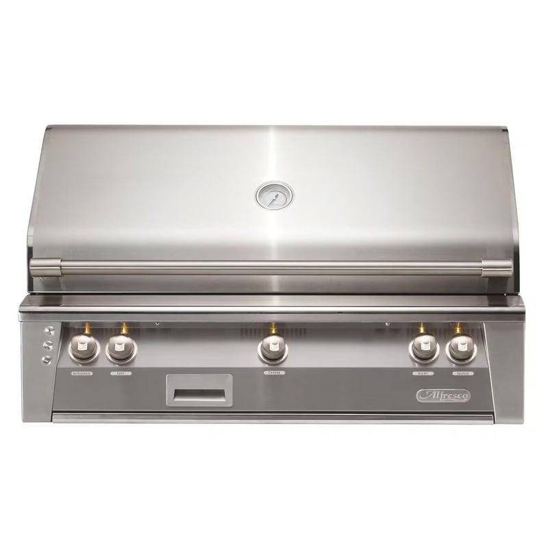 Alfresco 42" Signal Gray Built-In Gas Grill with Rotisserie, Sear Zone & Smoker

