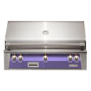 Alfresco 42" Blue Lilac Built-In Gas Grill with Rotisserie, Smoker System & EZ-Lift Hood