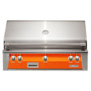 Alfresco 42" Luminous Orange Built-In Gas Grill with Rotisserie, Smoker & EZ-Lift Hood