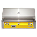 Alfresco 42" Traffic Yellow Built-In Gas Grill with Rotisserie, Smoker & EZ-Lift Hood