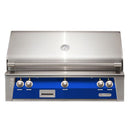 Alfresco 42" Ultramarine Blue Built-In Gas Grill with Rotisserie, Smoker & LED Controls

