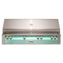 Alfresco 56" Built-In Stainless Steel Gas Grill in Light Green with Sear Zone, Rotisserie & Smoker Drawer