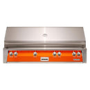 Alfresco 56" Built-In Stainless Steel Gas Grill in Luminous Orange with Sear Zone, Rotisserie & Smoker Drawer