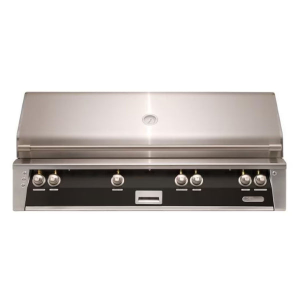 Alfresco 56" Built-In Stainless Steel Gas Grill in Matte Jet Black with Rotisserie, Sear Zone & Smoker Drawer