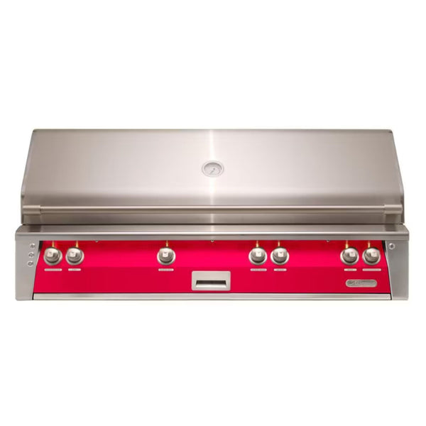 Alfresco 56" Built-In Stainless Steel Gas Grill in Raspberry Red with Rotisserie & Sear Zone

