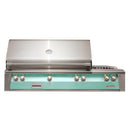 Alfresco 56" Deluxe Built-In Gas Grill with Rotisserie, Smoker & Side Burner in Light Green Finish