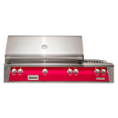 Alfresco 56" Deluxe Built-In Gas Grill with Rotisserie, Smoker & Side Burner in Raspberry Red Finish

