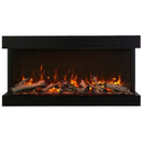 Amantii Tru-View XL XT 40" Three-Sided Indoor/Outdoor Electric Fireplace with Multi-Color Flames