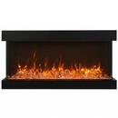 Amantii Tru-View XL XT 50" Three-Sided Electric Fireplace with Designer Media Kit