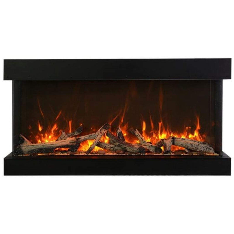 Amantii Tru-View XL XT 72" Three-Sided Indoor Outdoor Electric Fireplace with 22" Tall Viewing Area