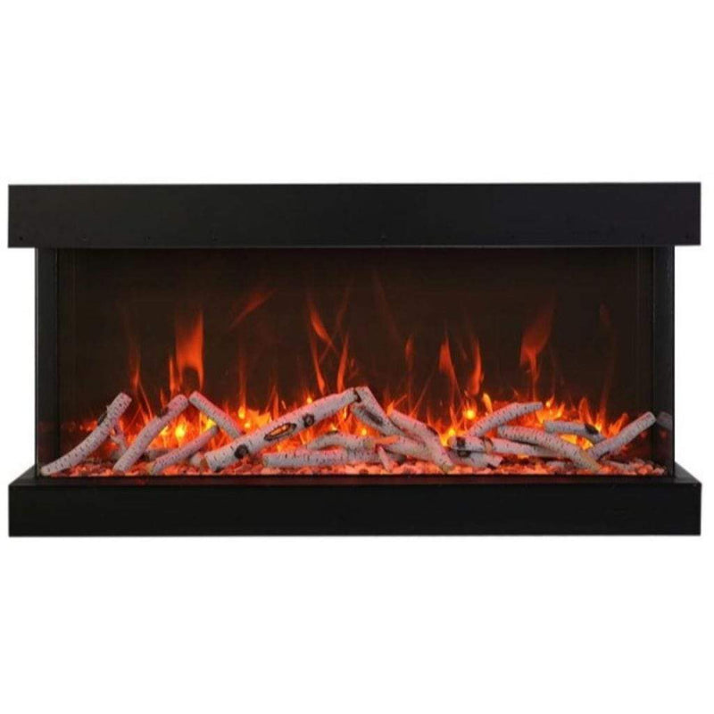 Amantii Tru-View XL XT 72" Three-Sided Indoor Outdoor Electric Fireplace with 22" Tall Viewing Area