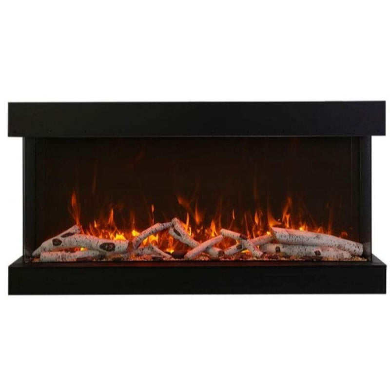 Amantii Tru-View XL XT 72" Three-Sided Indoor Outdoor Electric Fireplace with 22" Tall Viewing Area
