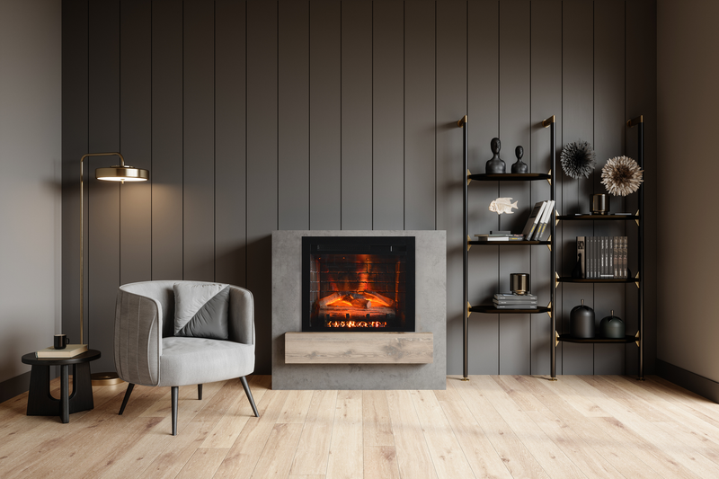 Amantii Fire & Ice Classic Edition 26" Electric Fireplace Insert with WiFi, LED Flame Effects & Built-In Installation