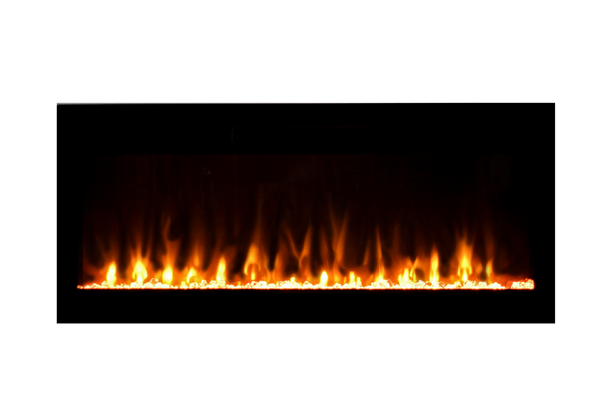 Amantii Fire & Ice Evolution 36" Linear Electric Fireplace with Frameless Display, WiFi & Multi-Color Flames