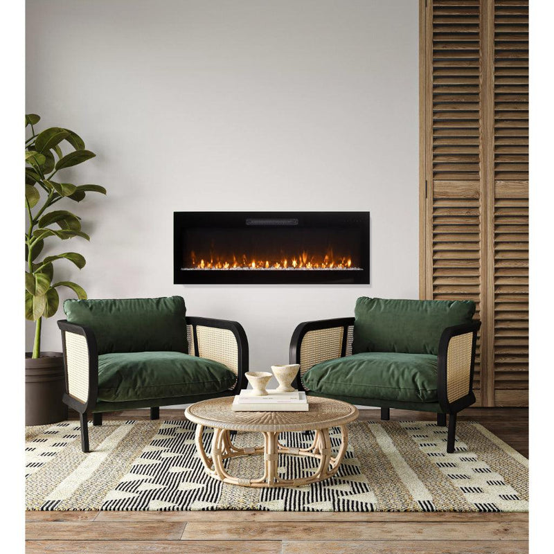 Amantii Fire & Ice Evolution 42" Linear Electric Fireplace with WiFi, Frameless Design & Multi-Color LED Flames