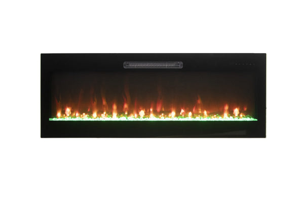 Amantii Fire & Ice Evolution 50" Linear Electric Fireplace with Multi-Color Flame Effects 