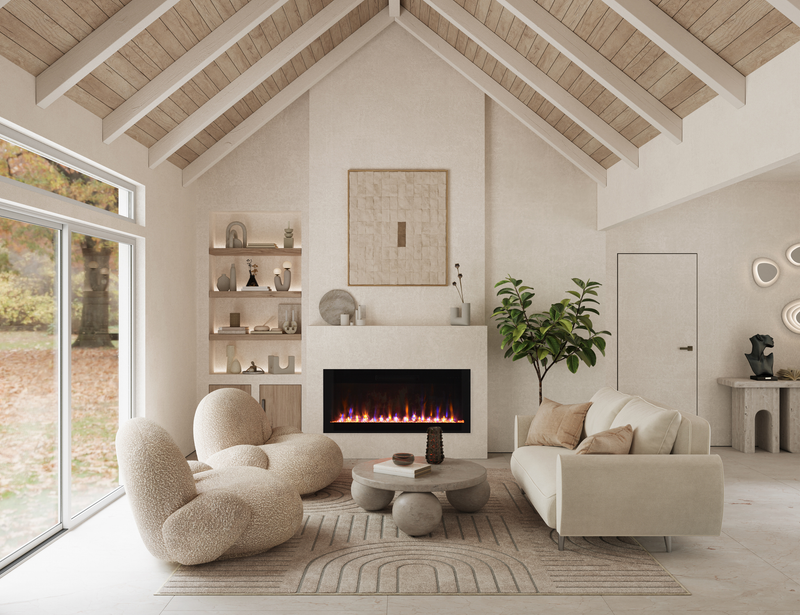 Amantii Fire & Ice Evolution 60" WiFi-Enabled Linear Wall-Mount Electric Fireplace