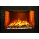 Amantii Signature Series Traditional 38" Built-in Electric Fireplace with Optimyst® Mist Flames, Multicolor LED Ember Bed & Ice Media Kit