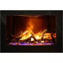 Amantii Signature Series Traditional 38" Built-in Electric Fireplace with Real Mist Flame, Bluetooth Audio, and Driftwood Media Kit