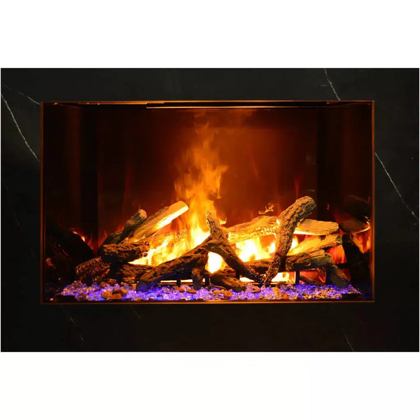 Amantii Signature Series Traditional 38" Built-in Electric Fireplace with Optimyst Mist Flames and Rustic Media Kit