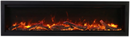 Amantii Symmetry Bespoke 100" Smart Electric Fireplace – Indoor/Outdoor Built-In with Bluetooth & Crackling Sound