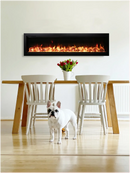 Amantii Symmetry Bespoke 34" Smart Built-In Electric Fireplace – Indoor/Outdoor with Audio, WiFi & LED Flame Display