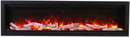 Amantii Symmetry Bespoke 88" Built-In Smart Electric Fireplace – Indoor/Outdoor with Bluetooth and Crackling Sound