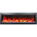 Amantii Symmetry Bespoke 88" Built-In Smart Electric Fireplace – Indoor/Outdoor with Bluetooth and Crackling Sound