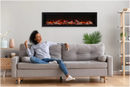 Amantii Symmetry Bespoke 88" Built-In Smart Electric Fireplace – Indoor/Outdoor with Bluetooth and Crackling Sound