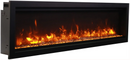 Amantii Symmetry Bespoke 88" Built-In Smart Electric Fireplace – Indoor/Outdoor with Bluetooth and Crackling Sound
