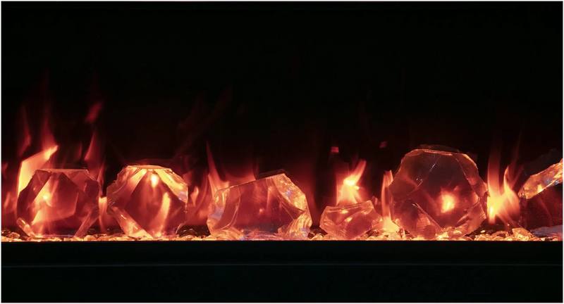 Amantii Symmetry Lumina 50" Smart Electric Fireplace with Front Vent Heat for Indoor/Outdoor Built-in Installation