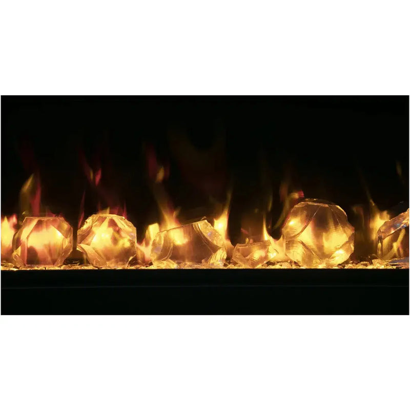 Amantii Symmetry Lumina 74" Built-in Smart Electric Fireplace with Silent Heater for Indoor/Outdoor Use