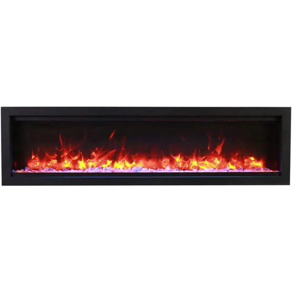 Amantii Symmetry Lumina 74" Built-in Smart Electric Fireplace with Silent Heater for Indoor/Outdoor Use