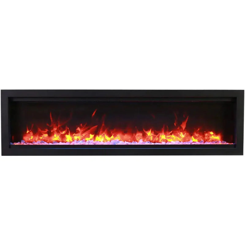 Amantii Symmetry Lumina 74" Built-in Smart Electric Fireplace with Silent Heater for Indoor/Outdoor Use