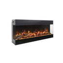 Amantii Tru View Bespoke 55" Three-Sided Indoor/Outdoor Electric Fireplace with Smart Control and Bluetooth