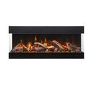 Amantii Tru View Bespoke 55" Three-Sided Indoor/Outdoor Electric Fireplace with Smart Control and Bluetooth