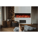 Amantii Tru View Bespoke 75" Three-Sided Indoor/Outdoor Electric Fireplace with WiFi Control